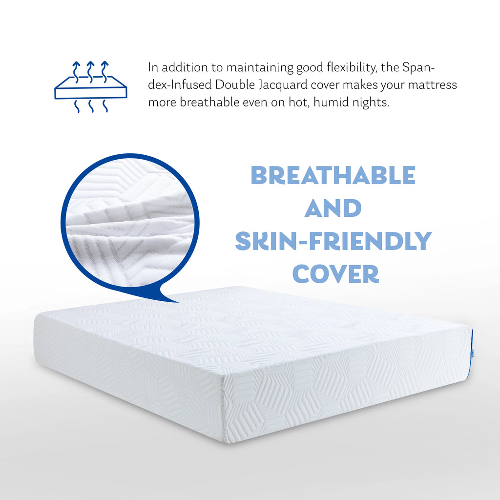 8 inch Green Tea Gel Infused Memory Foam Mattress, Twin M658