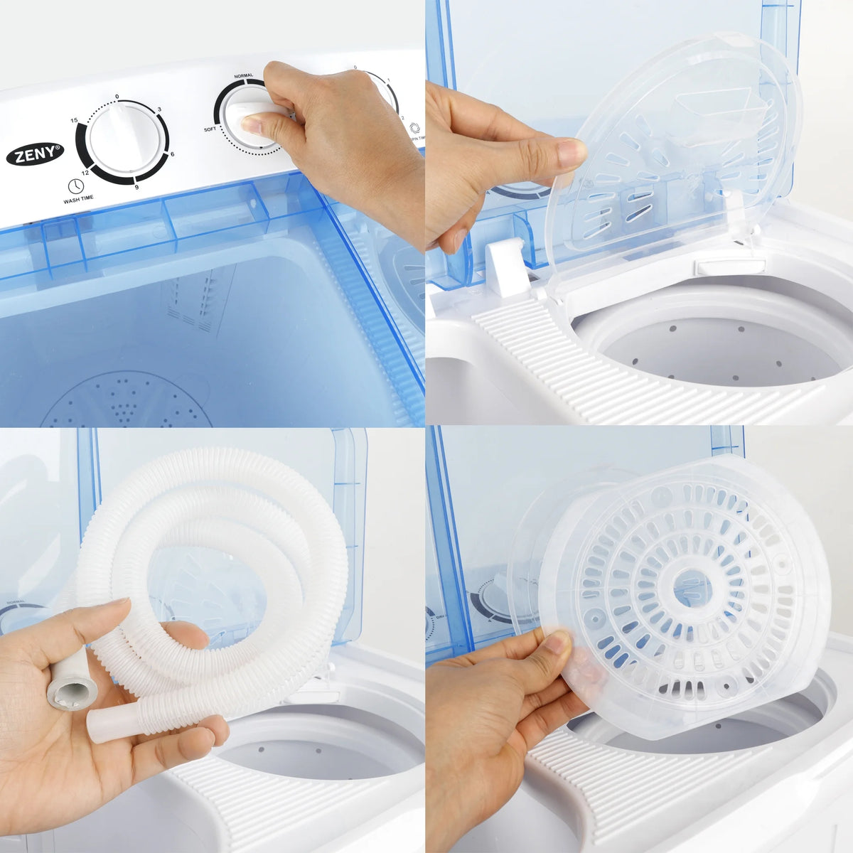 Portable Compact Mini Twin Tub Washing Machine 17.6lbs Capacity V31947
