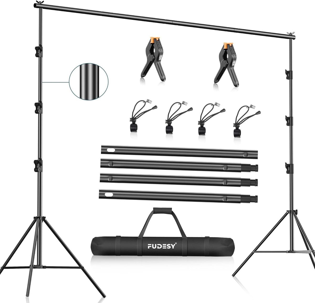 10 x 10Ft Adjustable Backdrop Stand with Carry Bag X287245