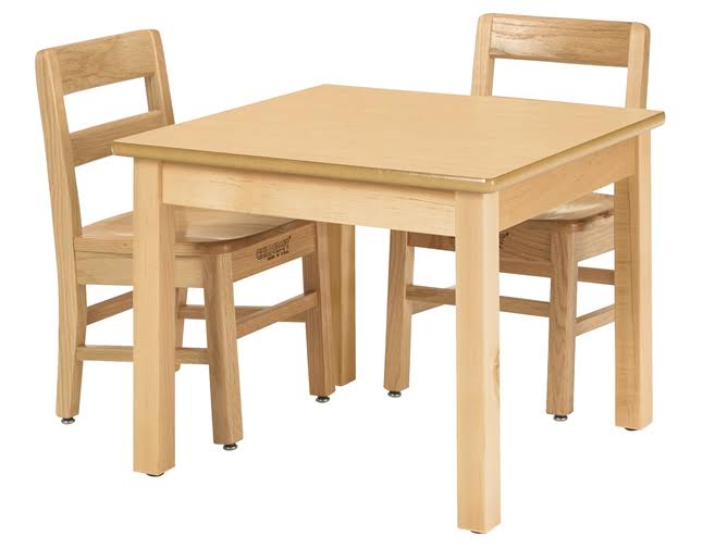 Square Laminate Top Wood Table I48499