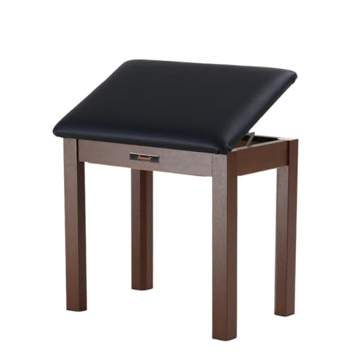 Solid Wood Padded Piano Bench with Storage V1625