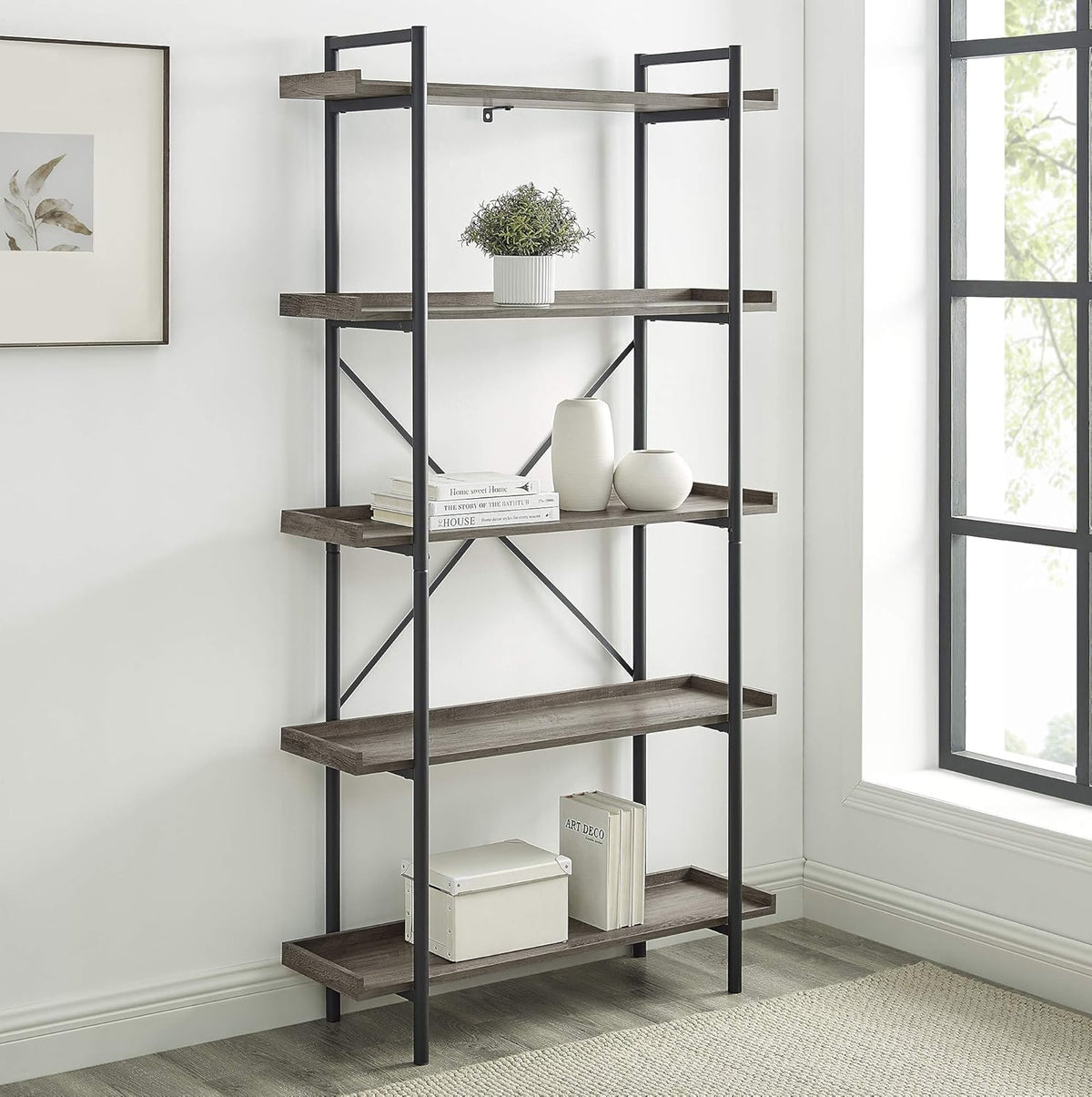 Brown 34 Inch Wood Storage Cabinet H161781