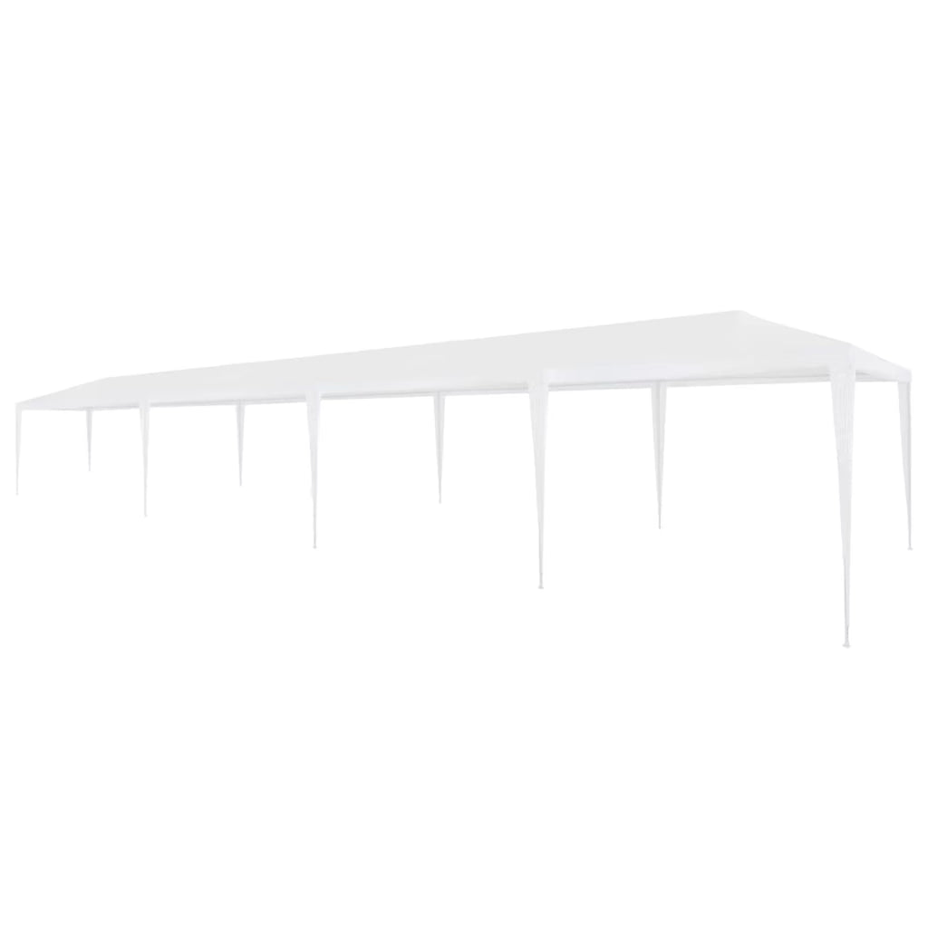 White PE Roof Party Tent Gazebo Canopy Shelter 9.8ft x 39.4ft x 8.4ft A897877