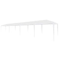 White PE Roof Party Tent Gazebo Canopy Shelter 9.8ft x 39.4ft x 8.4ft A897877