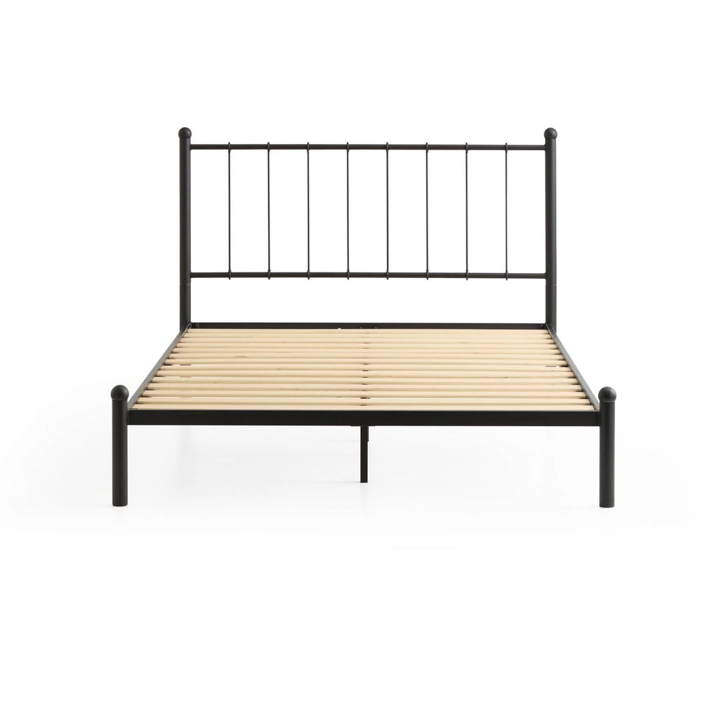 Black Metal Queen Platform Bed S279