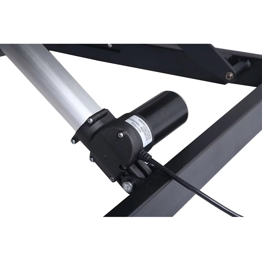 Height Adjustable Electric Desk Converter with Keyboard Tray (Walnut) S8094