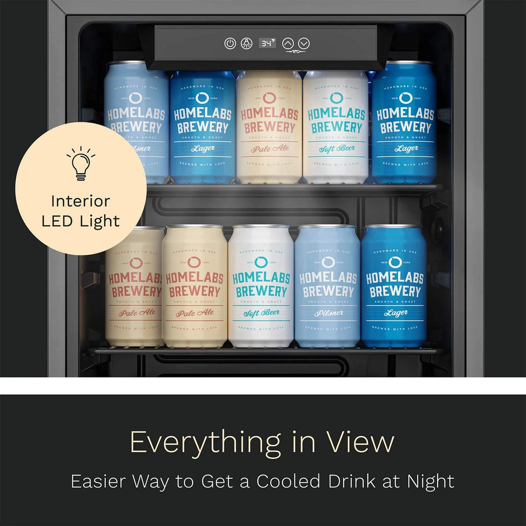120 Can Mini Fridge with Glass Door C140