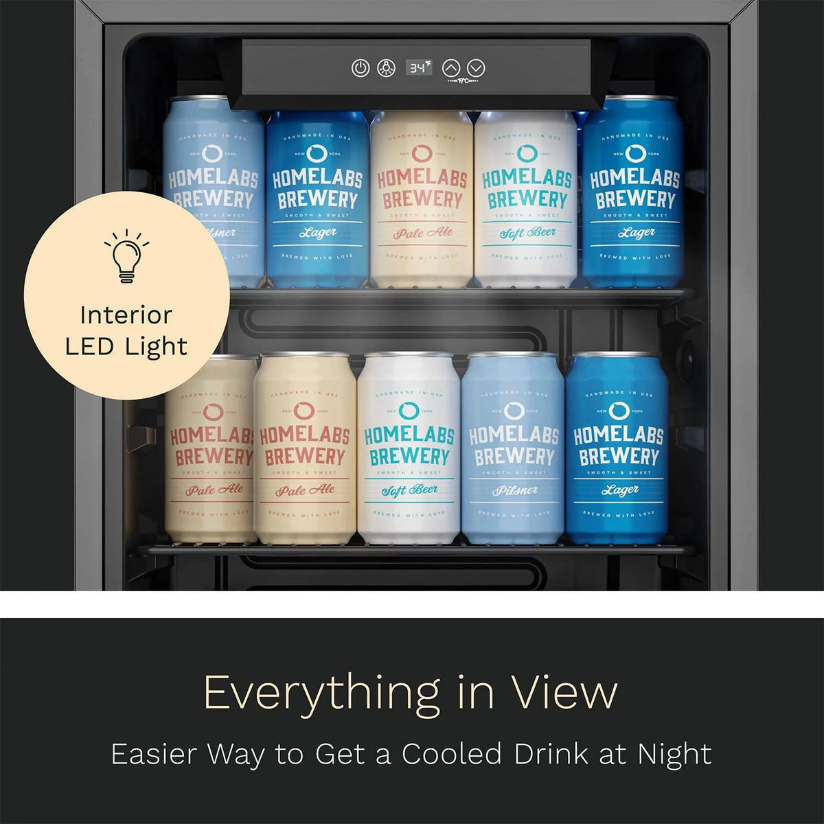 120 Can Mini Fridge with Glass Door C140