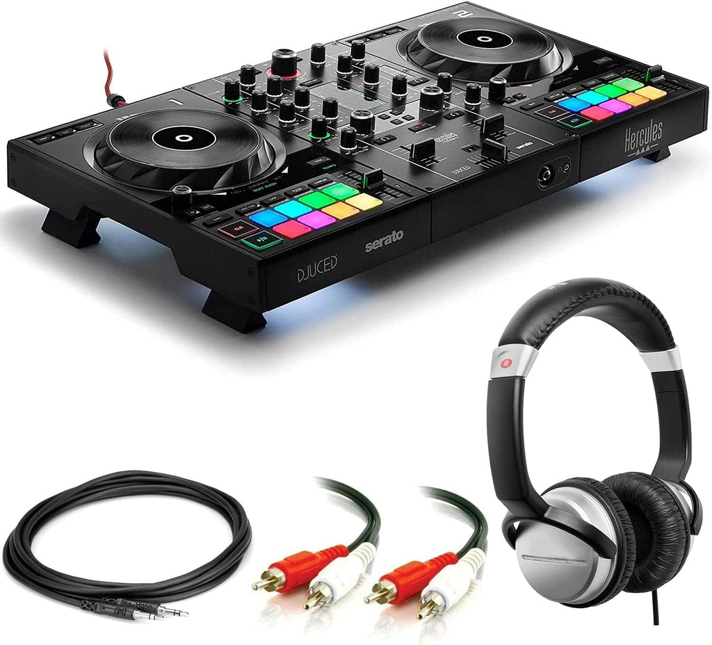 DJ Controller with DJ Headphones and Audio Cable O920338