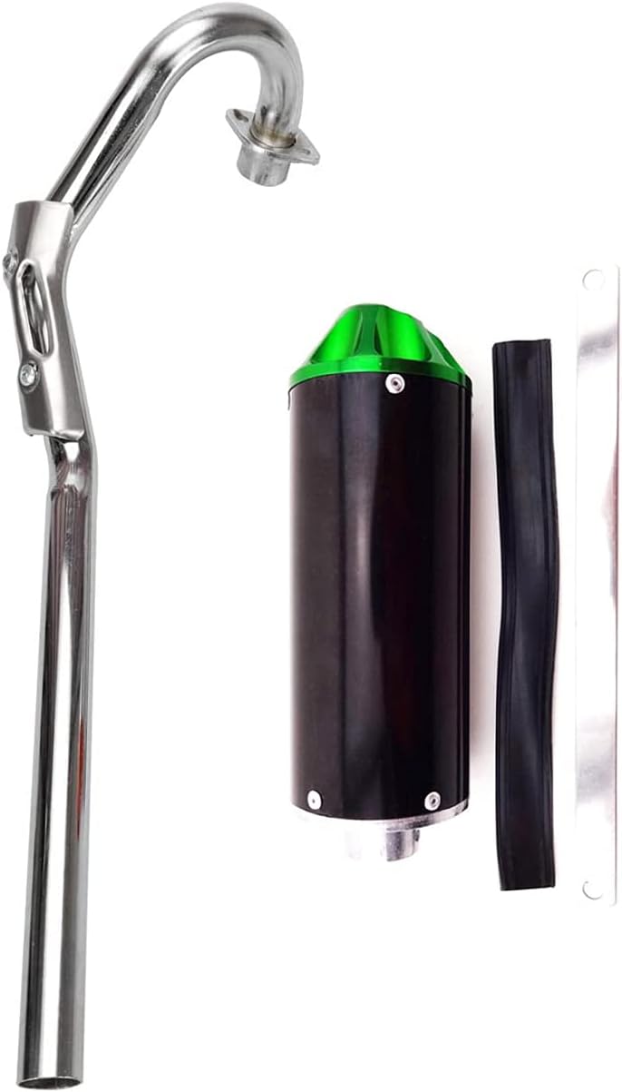 Green Exhaust Muffler Silencer Pipe Assembly Kit Pack of 2 E55194