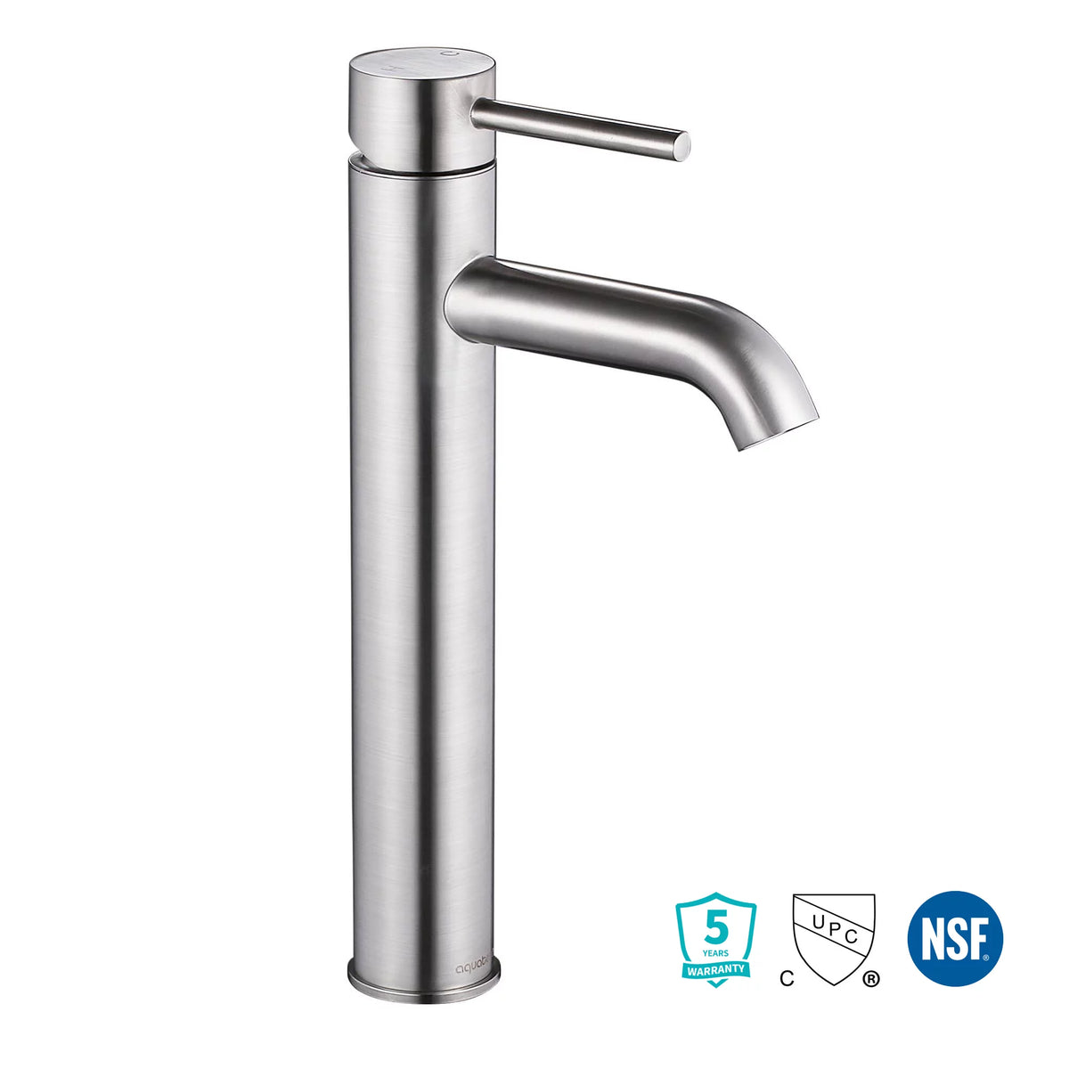 Single Handle Vessel Sink Faucet 14 inch Tall Brushed Nickel W9540