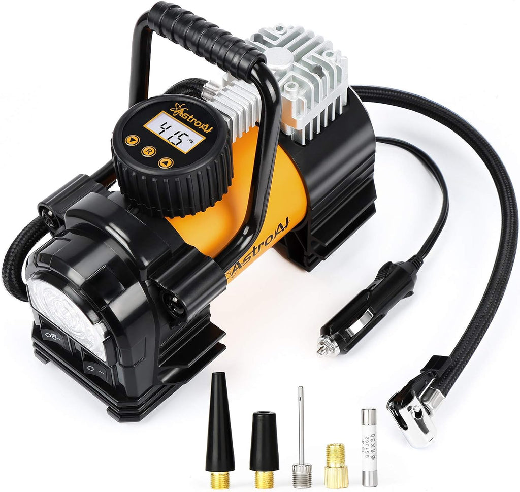 Portable 12V DC Digital Air Compressor Tire Inflator 150PSI with Emergency LED Light Q241808
