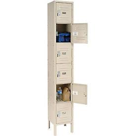 Tan 6 Door Assembled Locker T129034