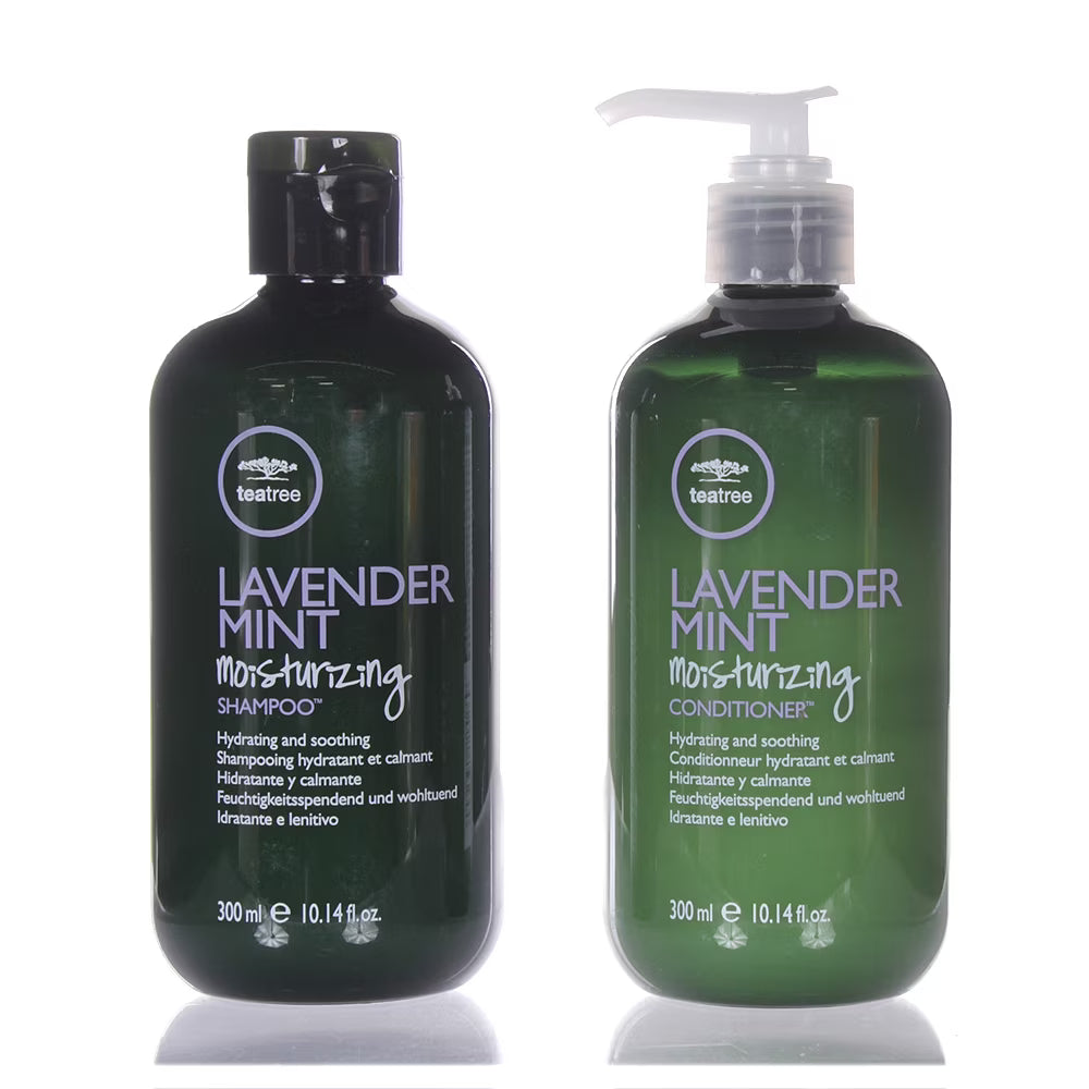 Tea Tree Lavender Mint Moisturizing Shampoo and Conditioner Duo 10.14 fl. oz. bottles A889