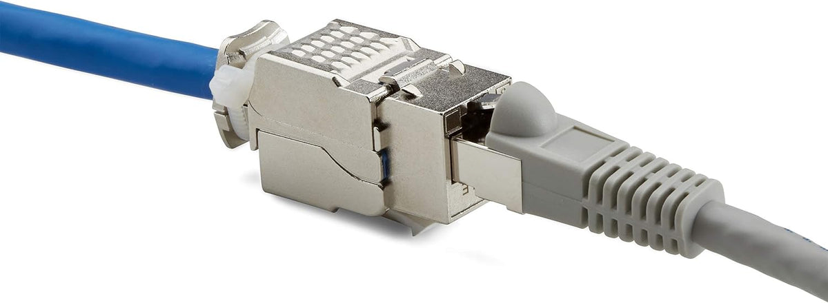 Cat6A Toolless Shielded Keystone Jack, RJ45 Female, 12 Pack N315