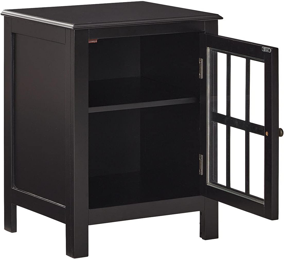 Black Modern Farmhouse Accent Cabinet End Table M3020
