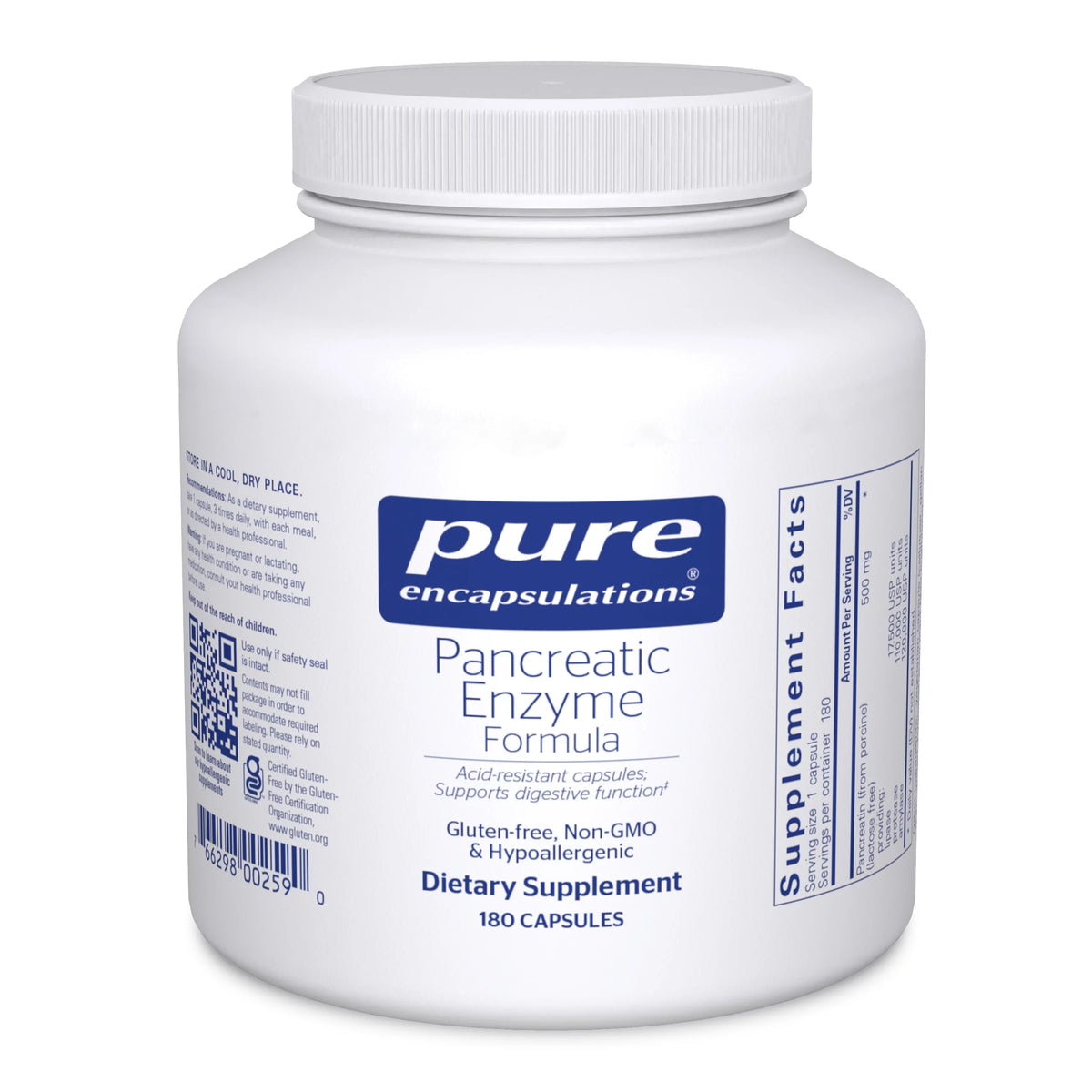 180 Capsules Pancreatic Enzyme Supplement B15196