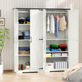 White 72" Wardrobe Closet with Doors J96740