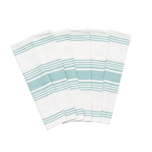 Black Striped 6 Pack 100% Cotton Kitchen Towels I927