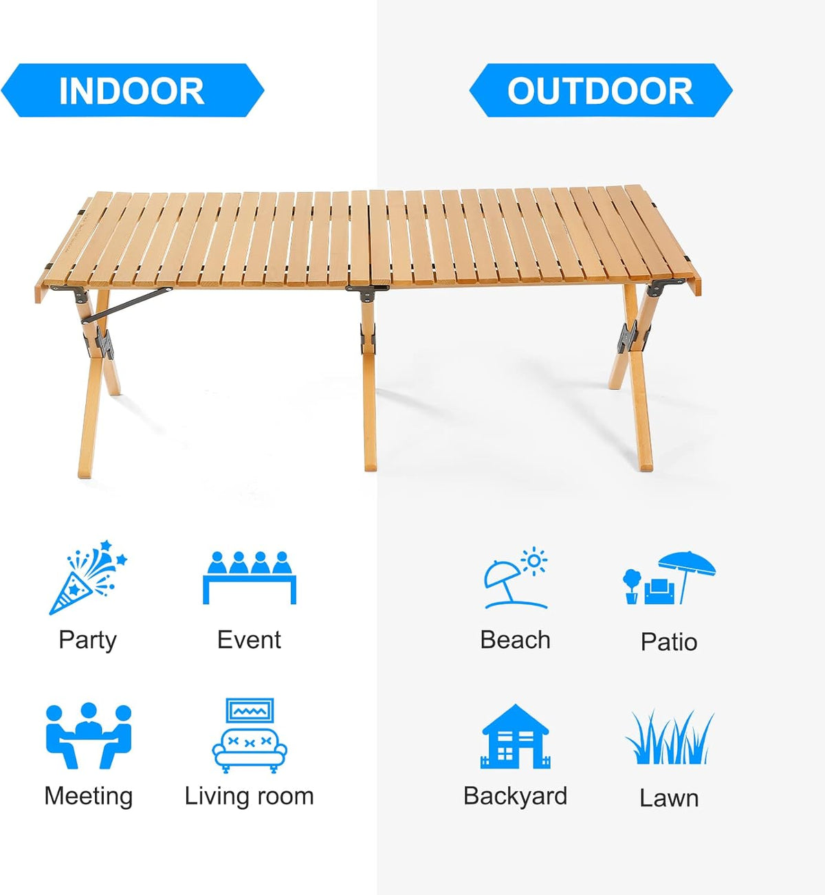 Foldable Wooden Picnic Table with Carry Bag F615