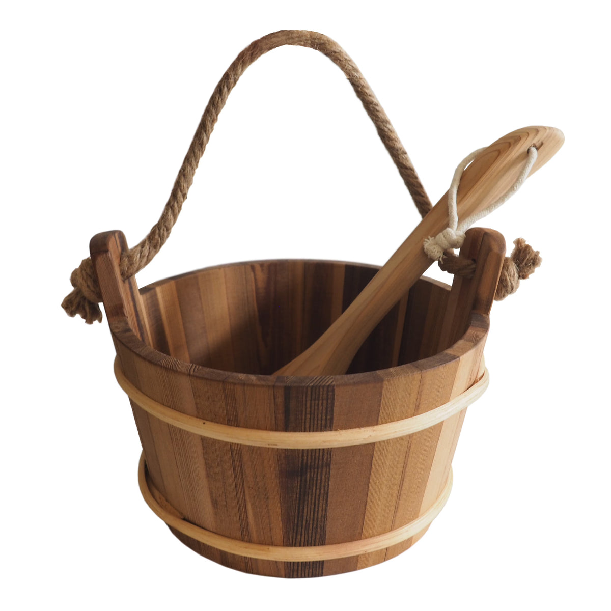 Canadian Red Cedar Sauna Bucket & Ladle (4L) C45921