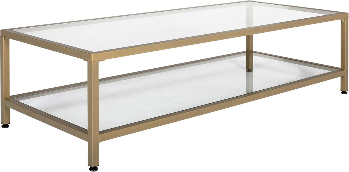 Pewter End Table with Clear Glass Z4944