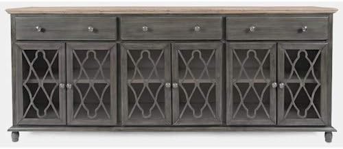 Grey Six Door Accent Cabinet L74552