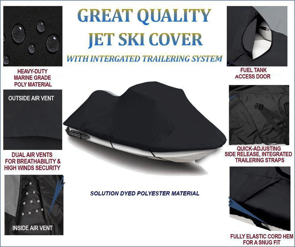 BLACK 600 DENIER JetSki Cover 2 Seater S5702