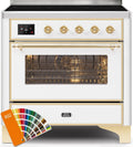 36 Induction Range with Electric Oven and Brass Trim R24184