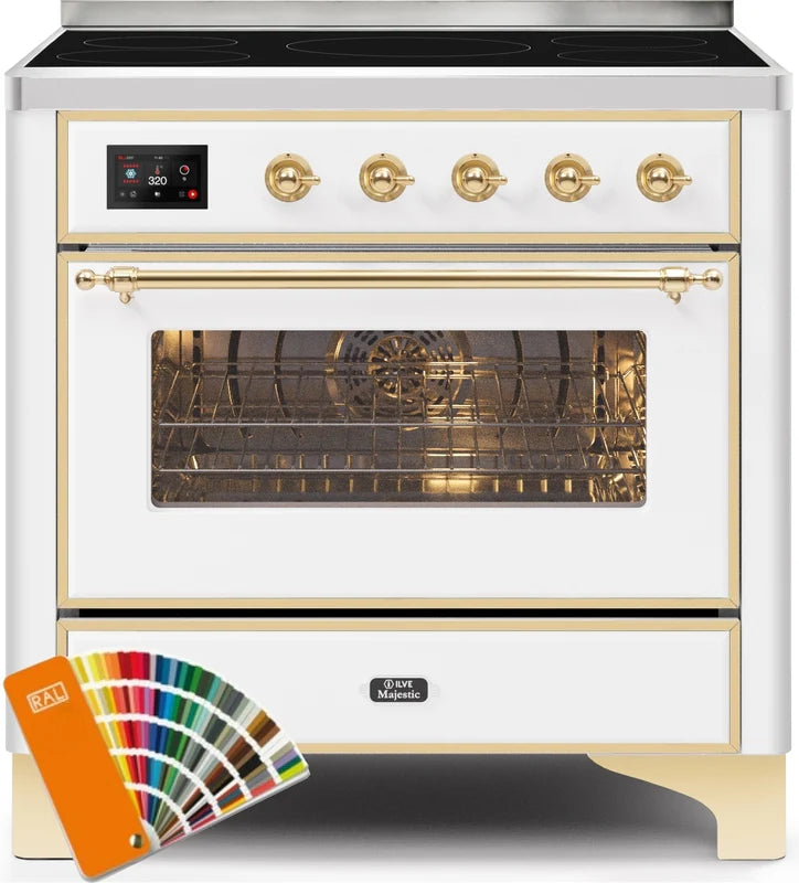 36 Induction Range with Electric Oven and Brass Trim R24184