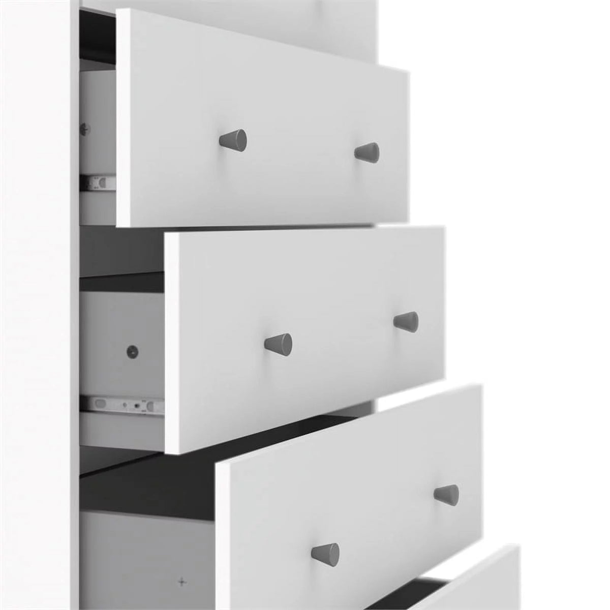 White 5 Drawer and 3 Drawer Chest Set X414