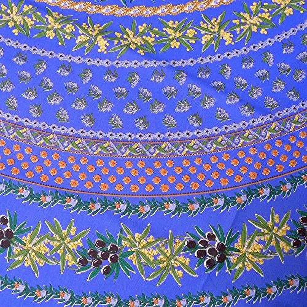 Blue Coated Cotton Tablecloth 60 Inches x 84 Inches Y8292