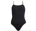 Women's Black One Piece Open Back Swimsuit R6829