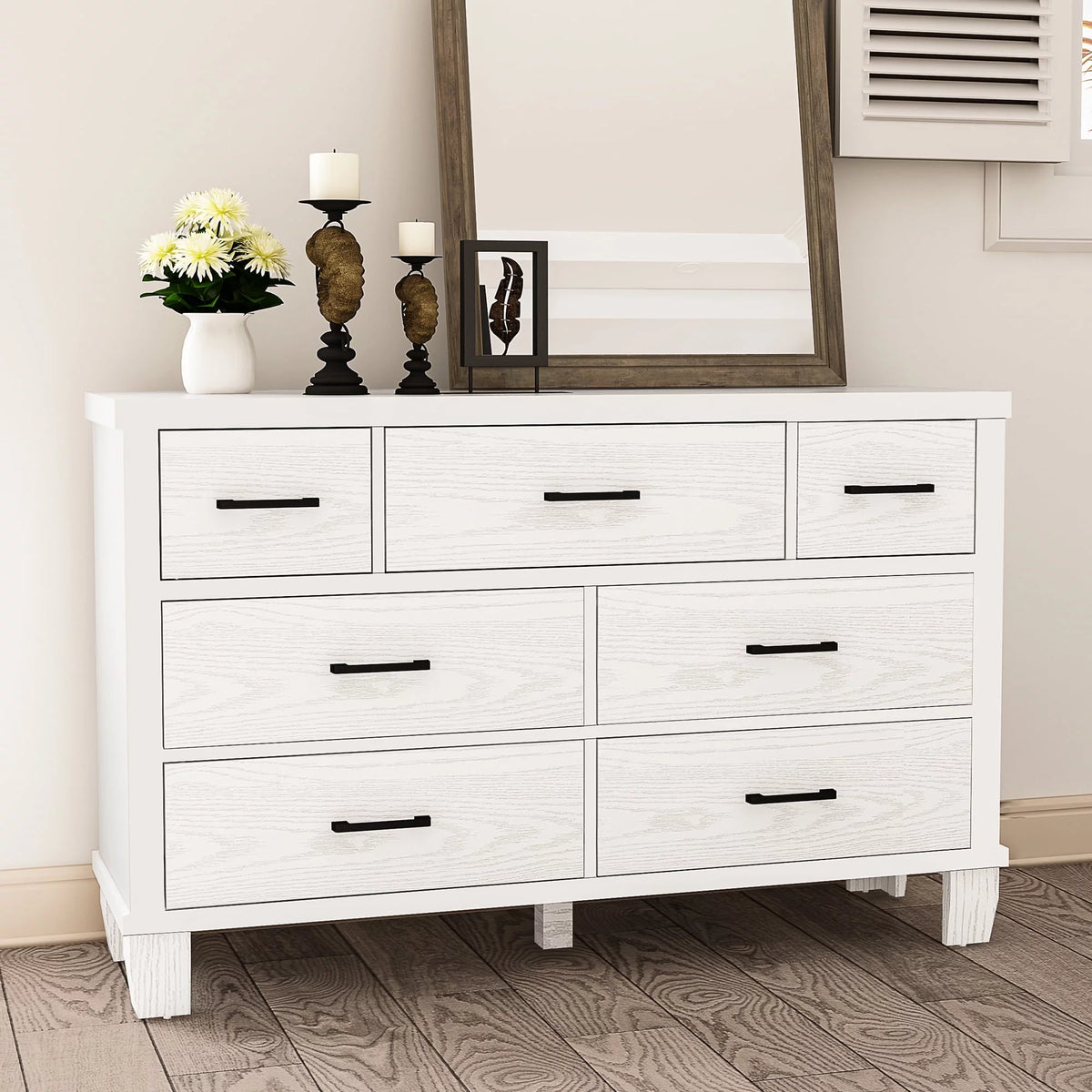 Grey 5 Drawer Dresser R1981