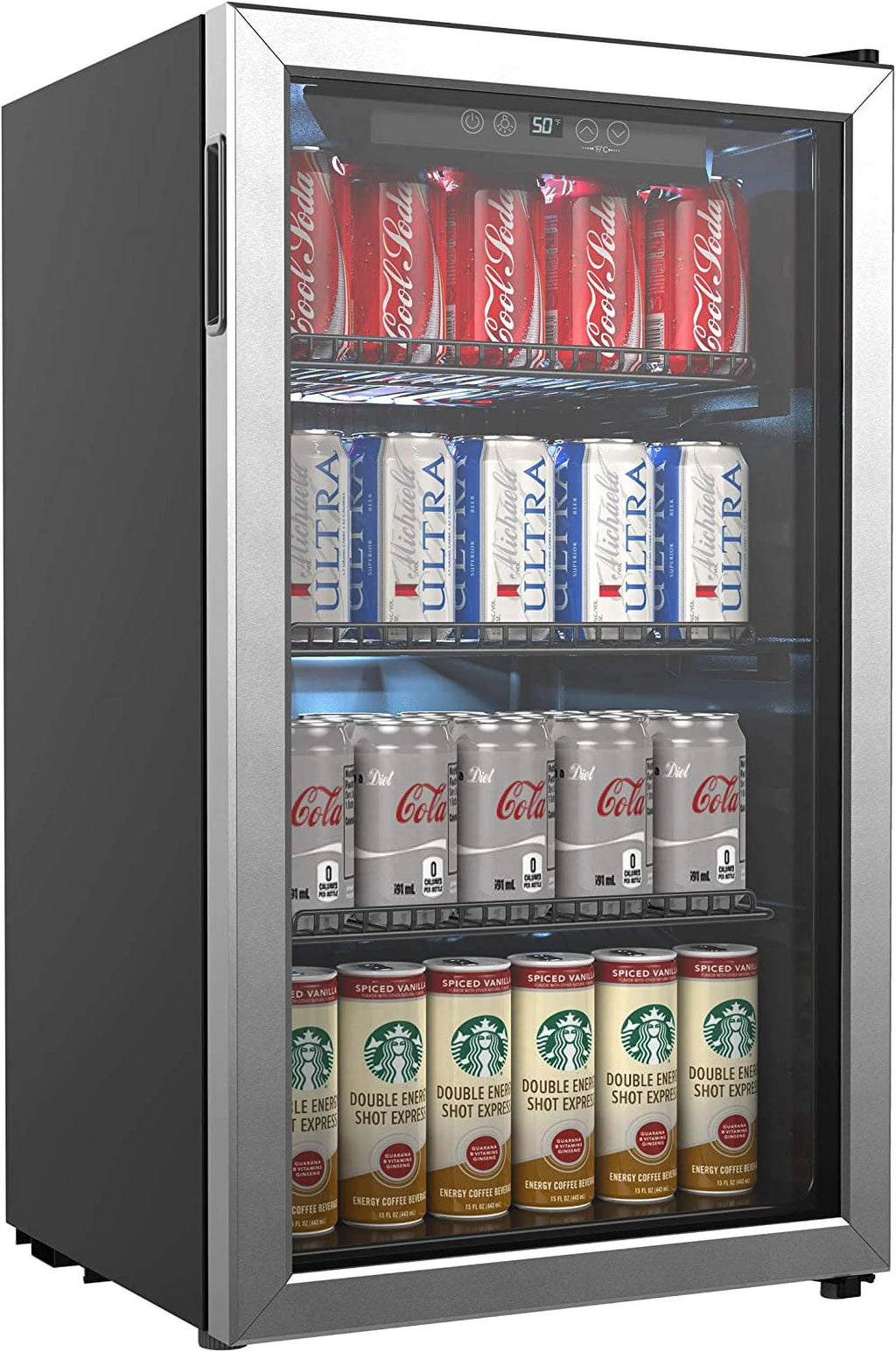 120 Can Mini Fridge with Glass Door C140