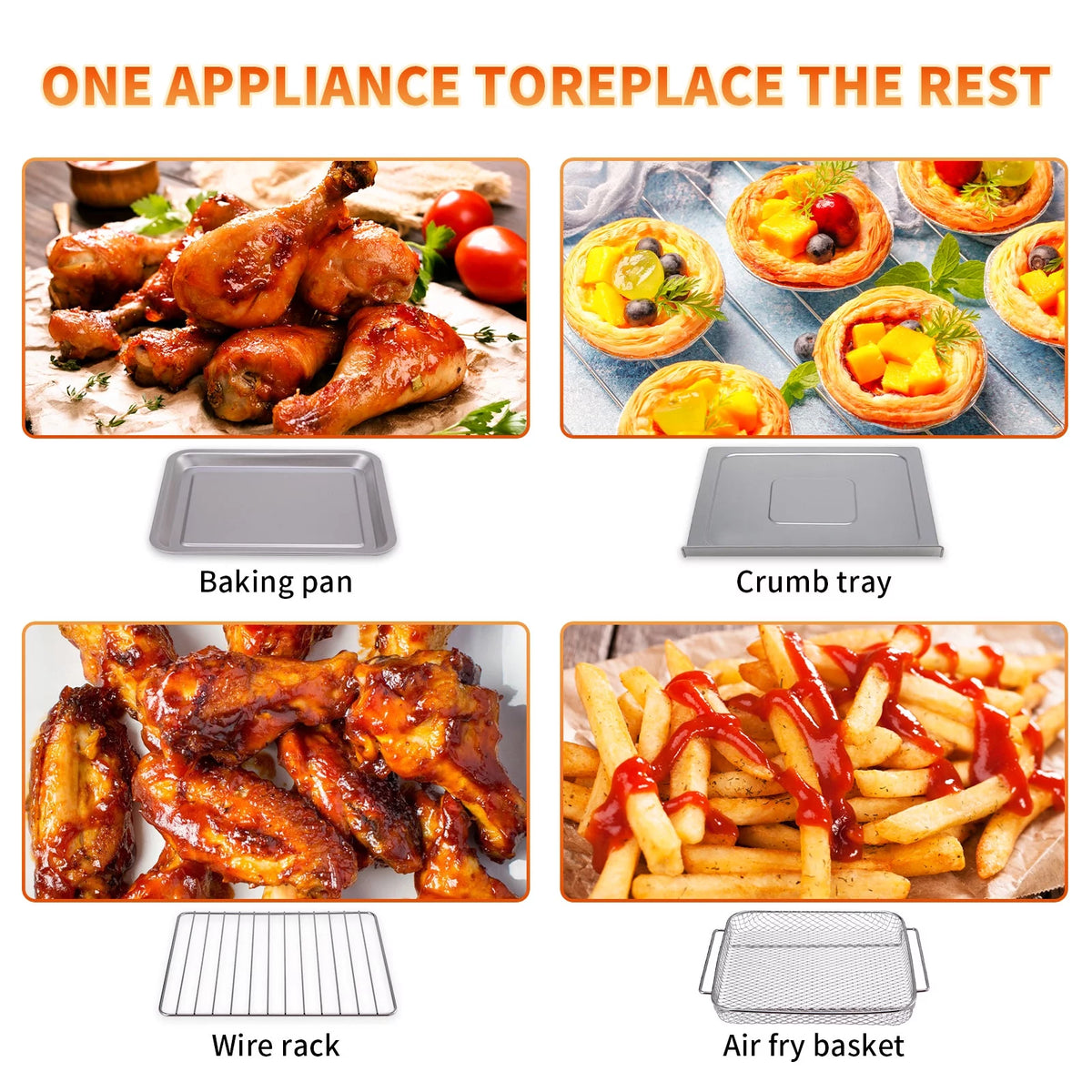 10.6QT Air Fryer Oven Combo X33678