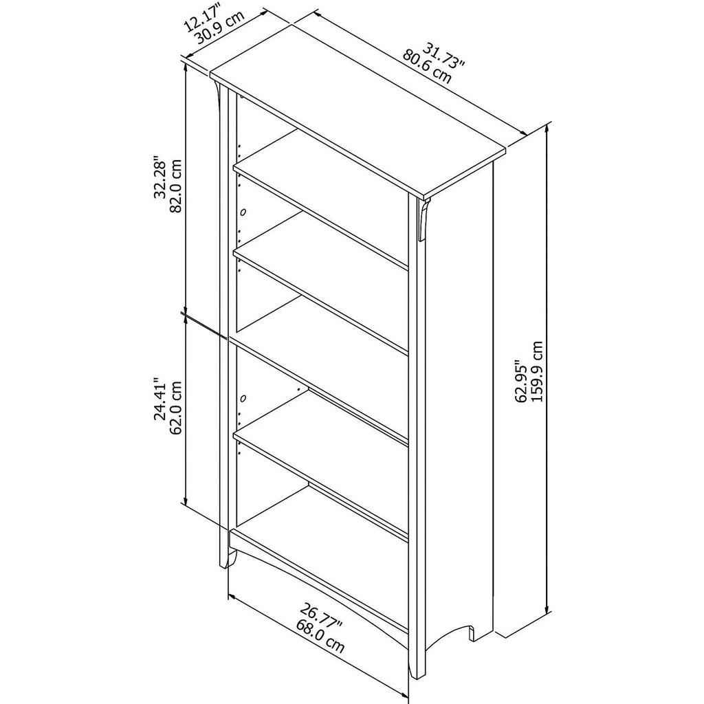 5 Shelf Bookcase J939642