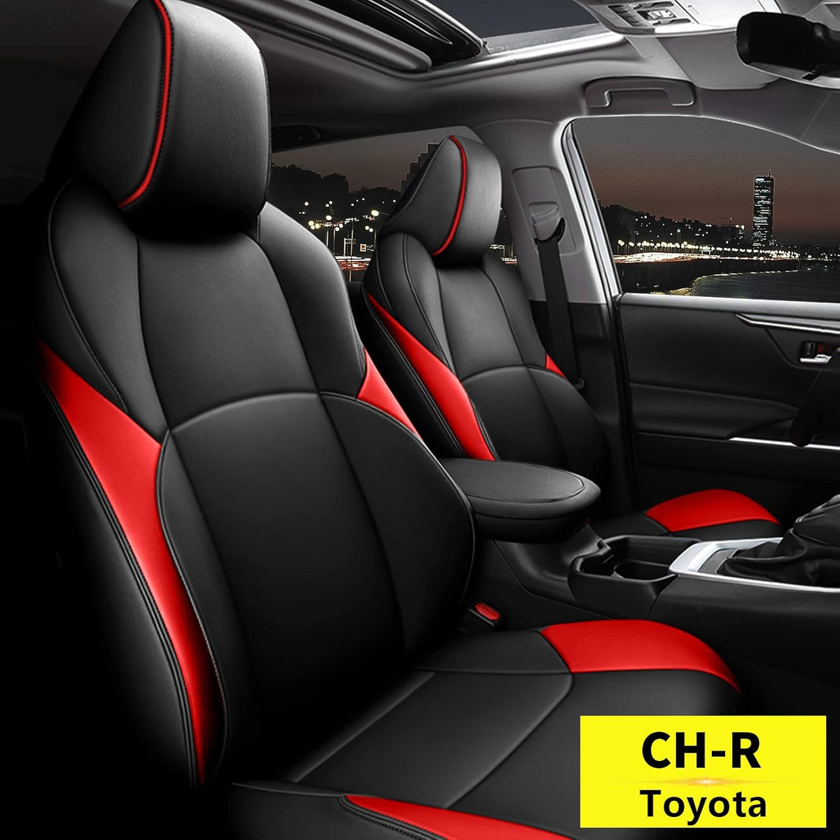 Faux Leather Car Seat Covers Full Set for Toyota C-HR I508122