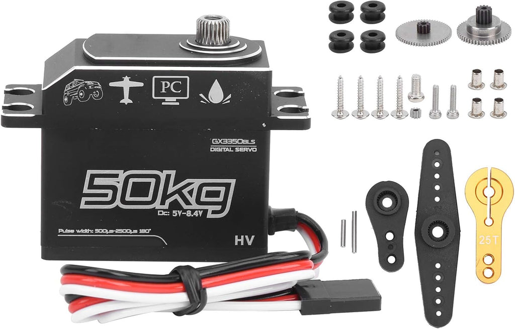50KG Waterproof Stainless Steel Gear Digital Servo, Pack of 2 M3260