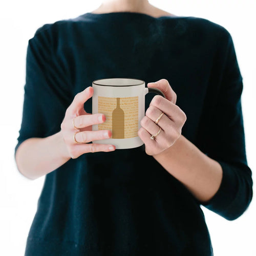 11oz Colored Handle and Rim Coffee Mug J993