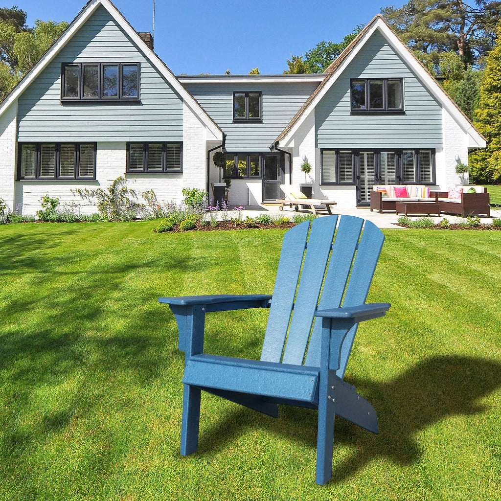 White Plastic Outdoor Adirondack Chair V979