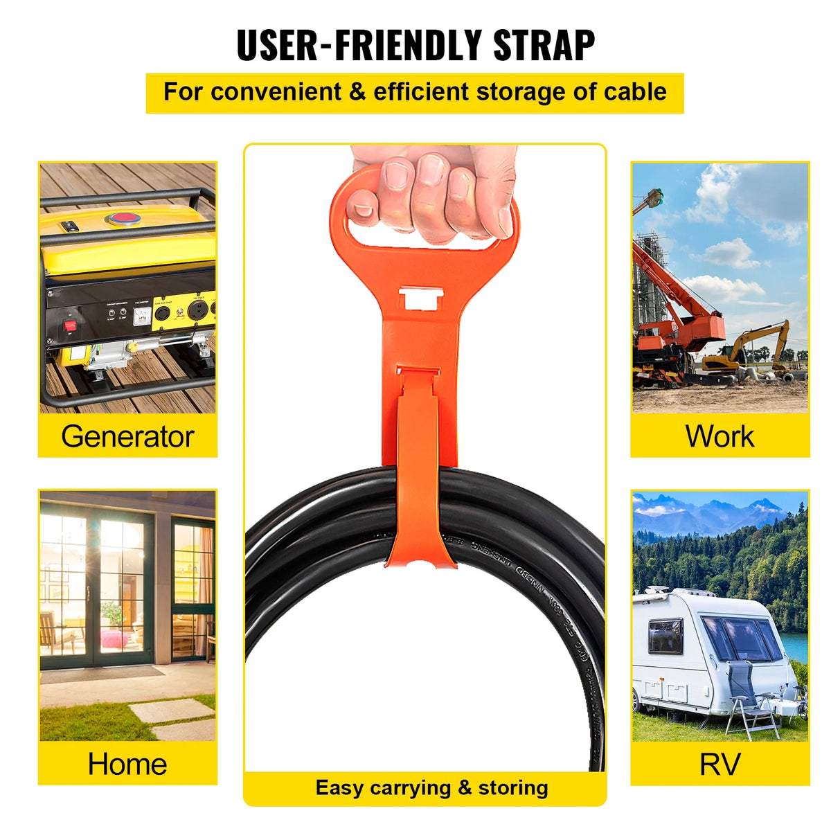 Welding Extension Cord 25ft 50AMP 8/3 Heavy Duty 8AWG 250V W96222
