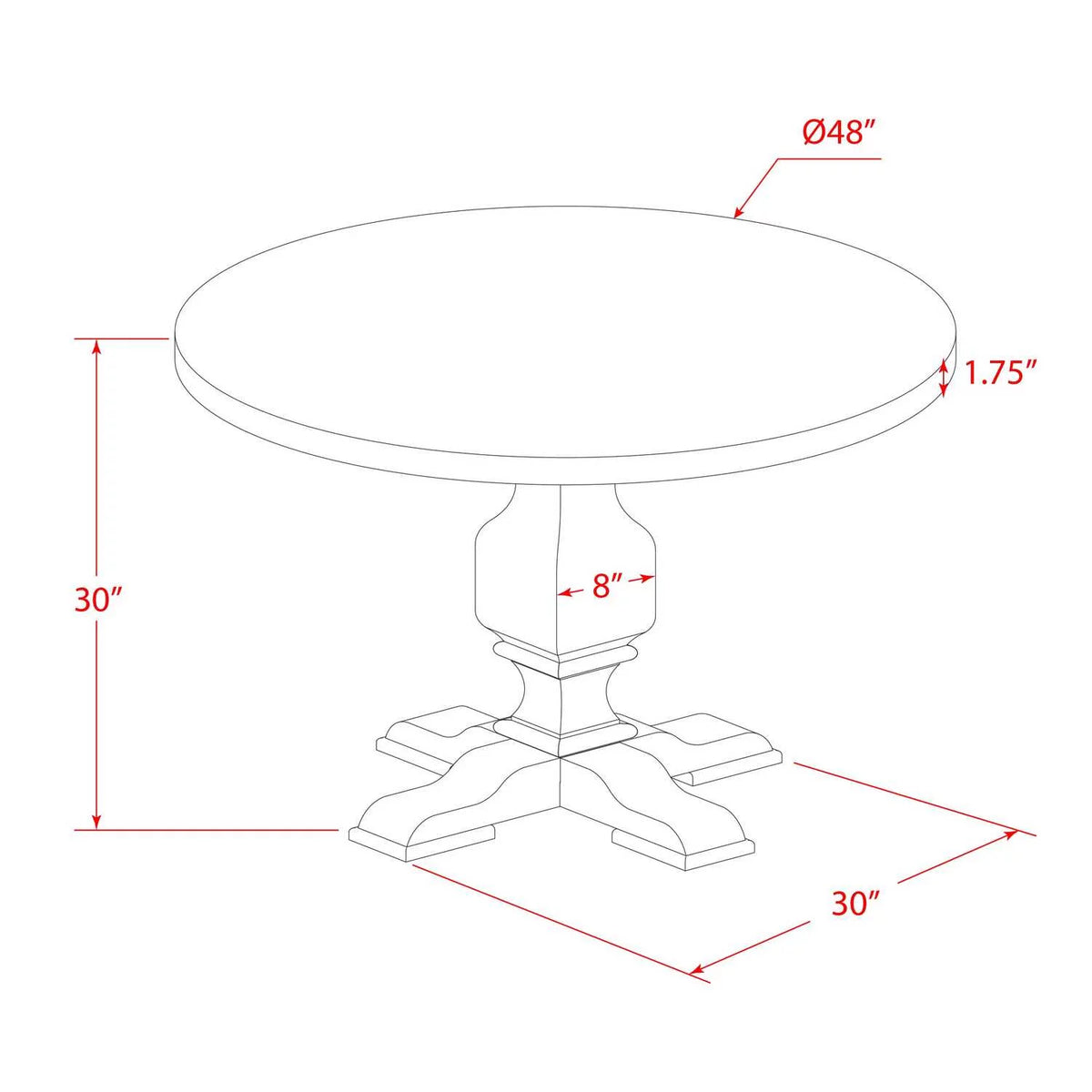 7 Pieces Wood Dining Set B2882
