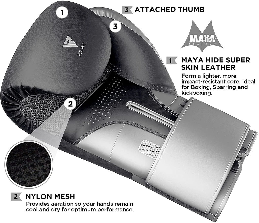 Maya Hide Leather Boxing Gloves for Sparring T698537