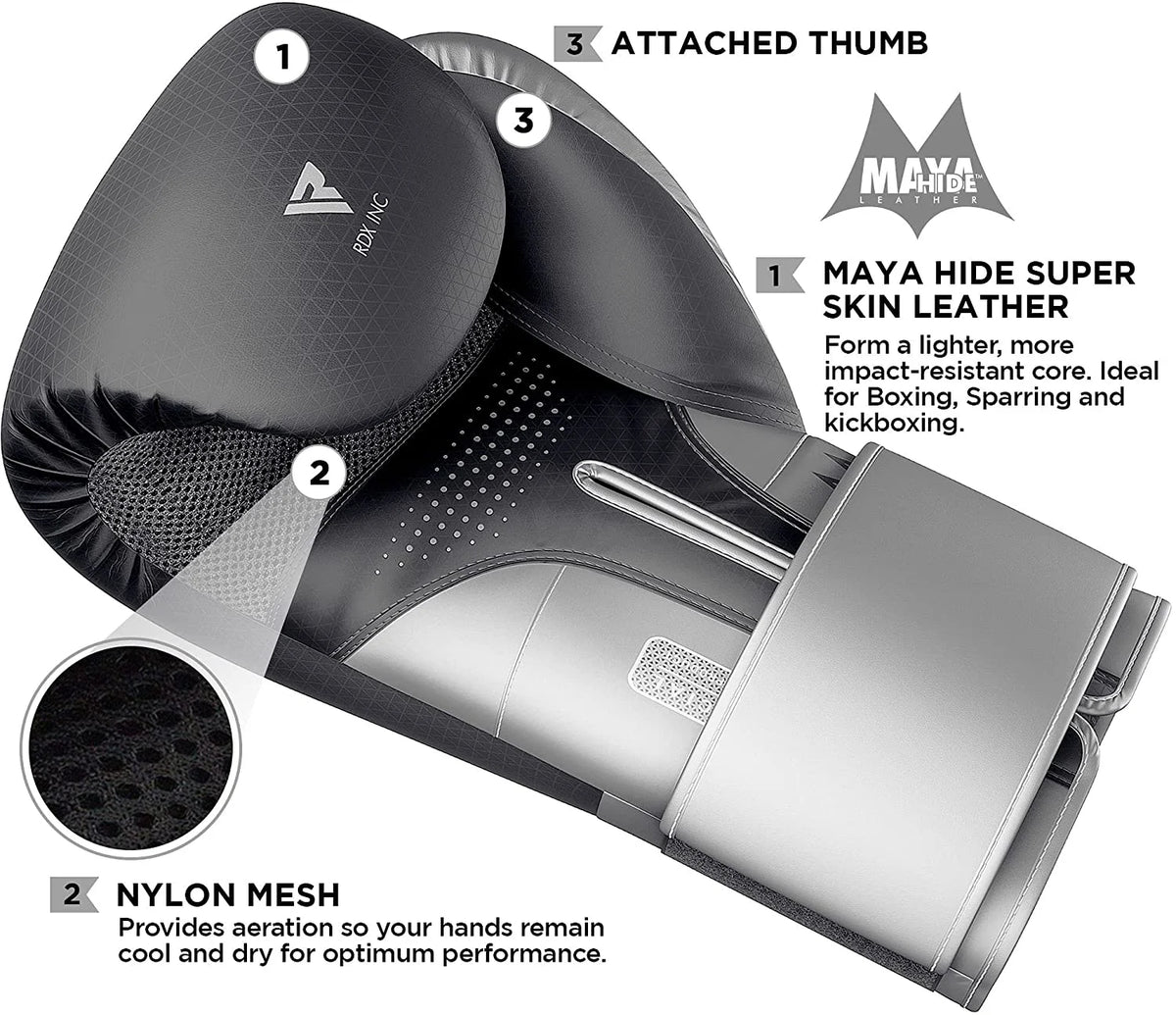 Maya Hide Leather Boxing Gloves for Sparring T698537