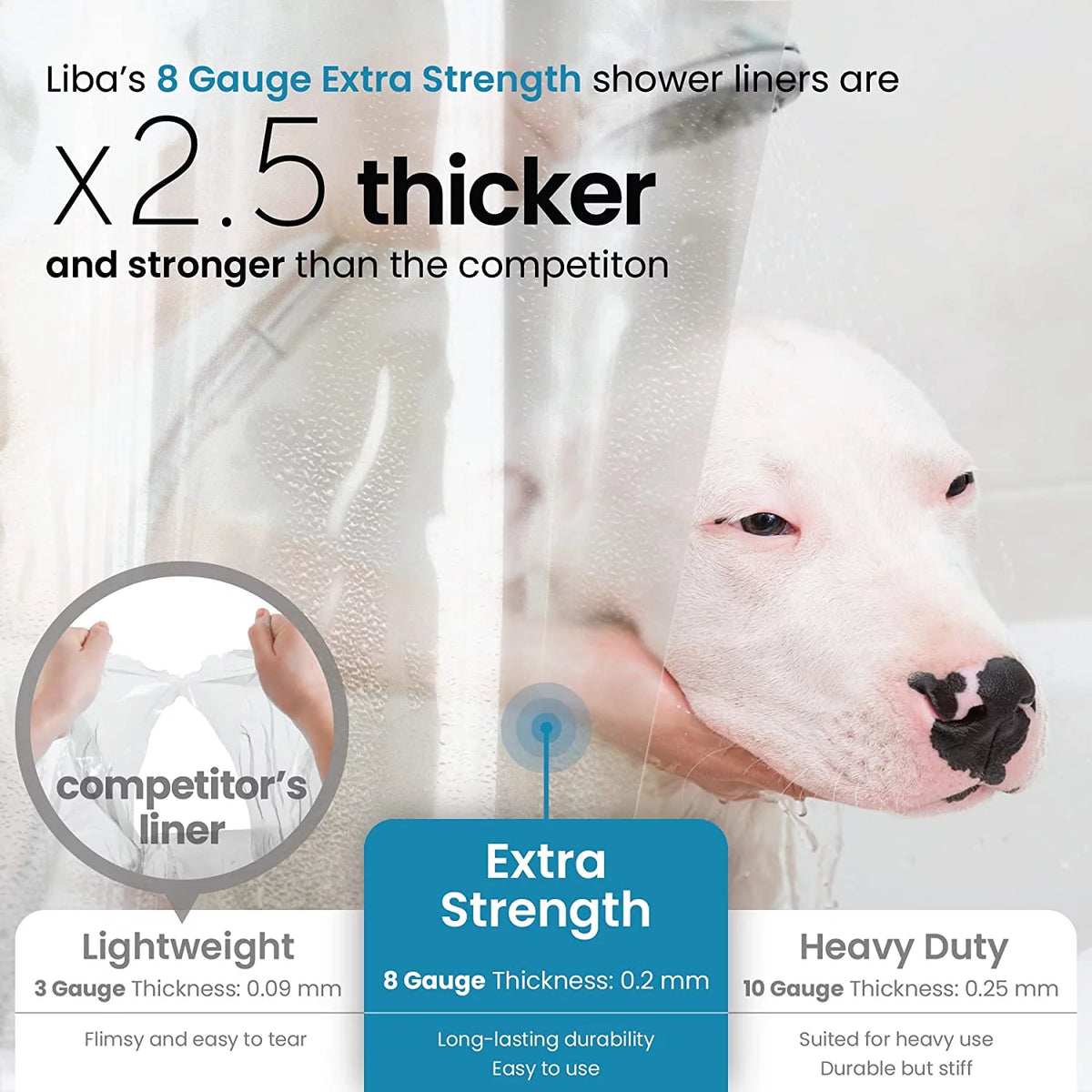 Extra Long Waterproof Frosted Shower Curtain Liner with Rustproof Metal Grommets 78"*96" K7455