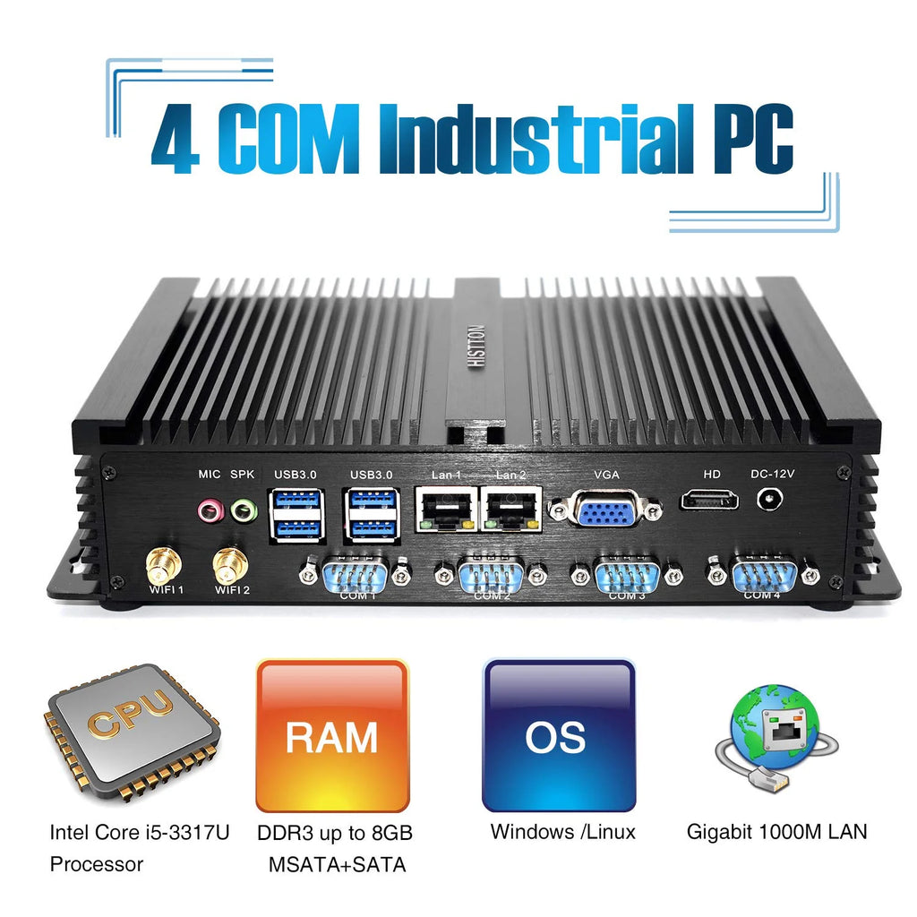 Mini PC Intel Core i5 8GB 512GB 4K 1000Mbps LAN HDMI VGA WiFi P980