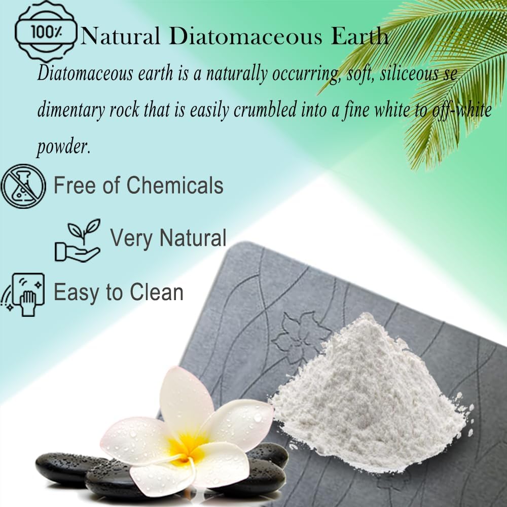 Non-Slip Diatomaceous Earth Stone Bath Mat S901