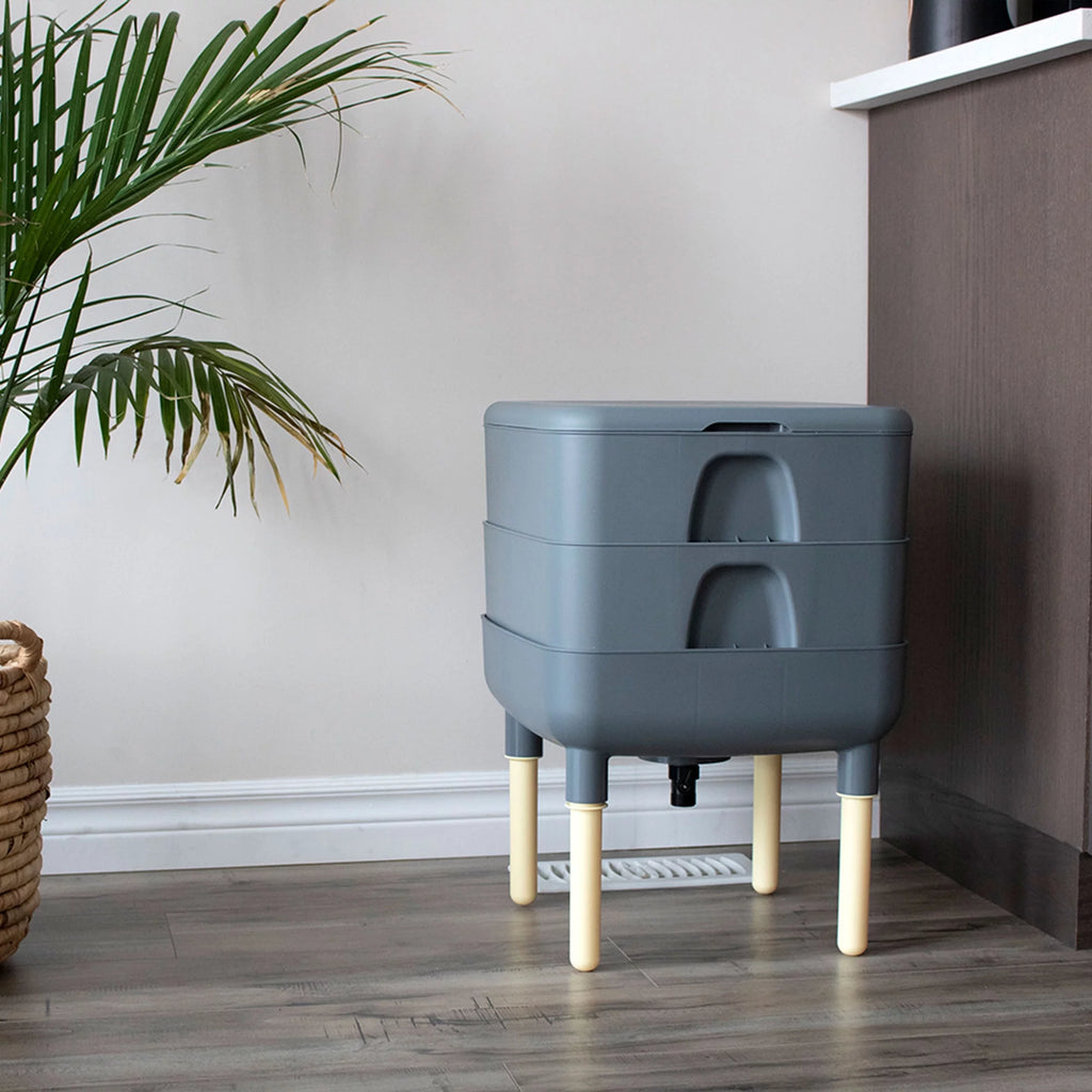 6 Gal Composting Bin System Gray M41712