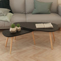 2 Piece Black High Gloss Coffee Table Set Z276294